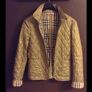 Burberry London Gold Quilted Jacket